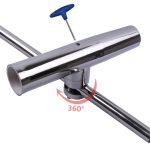 316 Stainless Steel Boat Fishing Rod Holder Adjustable Clamp on 7 8 1 Rail