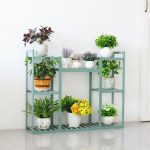 8 Potted Bamboo Plant Flower Stand Balcony Patio Flower Herbs Shelving Unit Rack