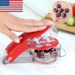 Multi Cherry Pitter Fruit Core Seeds Remover Extractor 6 Holes Capacity Press US