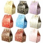 50x Foil Stamped Luxury Favour Boxes Wedding Gold Silver Sweets