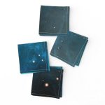 Cocktail Napkins Orion Galaxy Blue Black Celestial Stars Sky Nebula Set of 4