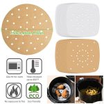 Perforated Steamer Pad Non Stick Air Fryer Liners Dim Sum Paper Home