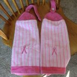Breast Cancer Pink Knit Top Kitchen Towels