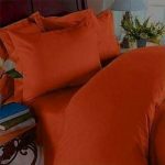 Elegant Comfort 1500 Thread Count FULL QUEEN DUVET SET Rust Orange