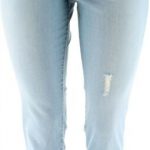 Studio Denim Co Distressed 5 Pocket Denim Jeans Bleached Denim 14 NEW A279891